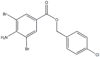 4-chlorobenzyl 4-amino-3,5-dibromobenzoate Struktur