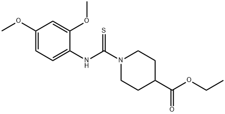 ethyl 1-[(2,4-dimethoxyanilino)carbothioyl]-4-piperidinecarboxylate Struktur