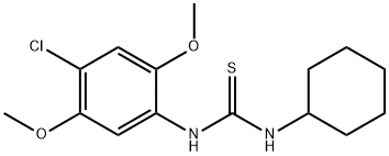 N-(4-chloro-2,5-dimethoxyphenyl)-N'-cyclohexylthiourea Struktur