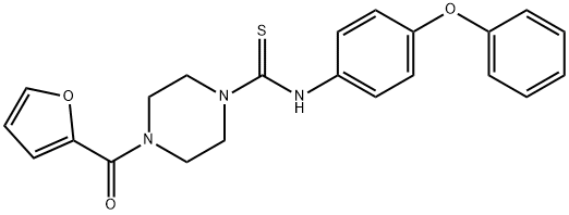 4-(2-furoyl)-N-(4-phenoxyphenyl)-1-piperazinecarbothioamide Struktur