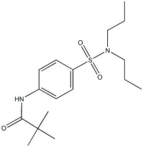 N-{4-[(dipropylamino)sulfonyl]phenyl}-2,2-dimethylpropanamide Struktur