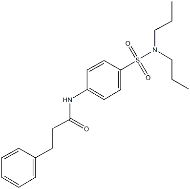 N-{4-[(dipropylamino)sulfonyl]phenyl}-3-phenylpropanamide Struktur