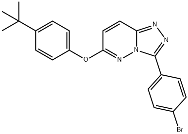 3-(4-bromophenyl)[1,2,4]triazolo[4,3-b]pyridazin-6-yl 4-tert-butylphenyl ether Struktur