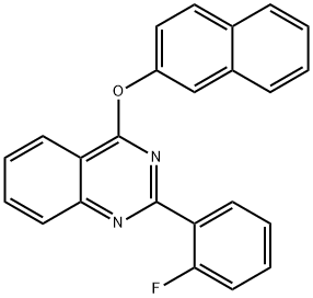 2-(2-fluorophenyl)-4-quinazolinyl 2-naphthyl ether Struktur