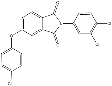 5-(4-chlorophenoxy)-2-(3,4-dichlorophenyl)-1H-isoindole-1,3(2H)-dione Struktur