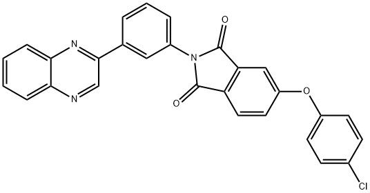 5-(4-chlorophenoxy)-2-[3-(2-quinoxalinyl)phenyl]-1H-isoindole-1,3(2H)-dione Struktur