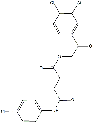 2-(3,4-dichlorophenyl)-2-oxoethyl 4-(4-chloroanilino)-4-oxobutanoate Struktur