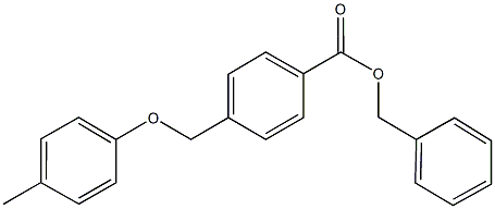 benzyl 4-[(4-methylphenoxy)methyl]benzoate Struktur