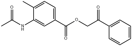 2-oxo-2-phenylethyl 3-(acetylamino)-4-methylbenzoate Struktur