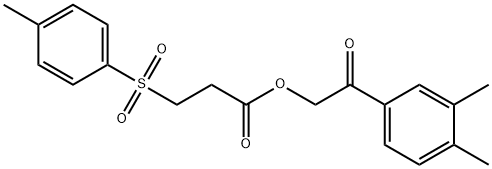 2-(3,4-dimethylphenyl)-2-oxoethyl 3-[(4-methylphenyl)sulfonyl]propanoate Struktur