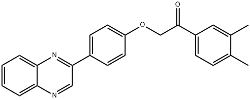 1-(3,4-dimethylphenyl)-2-[4-(2-quinoxalinyl)phenoxy]ethanone Struktur