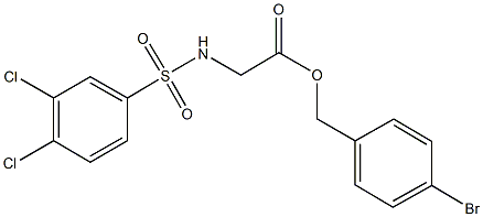 4-bromobenzyl {[(3,4-dichlorophenyl)sulfonyl]amino}acetate Struktur