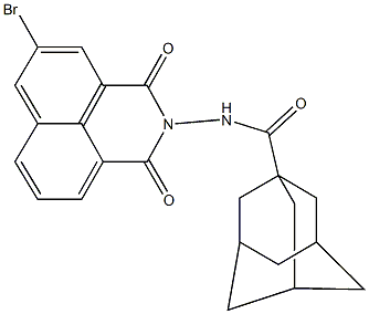 N-(5-bromo-1,3-dioxo-1H-benzo[de]isoquinolin-2(3H)-yl)-1-adamantanecarboxamide Struktur