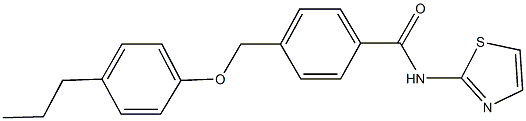 4-[(4-propylphenoxy)methyl]-N-(1,3-thiazol-2-yl)benzamide Struktur