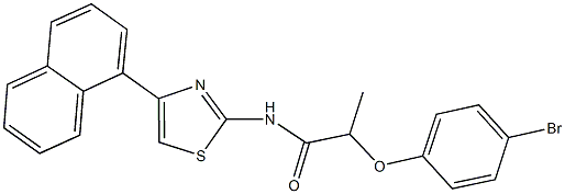 2-(4-bromophenoxy)-N-[4-(1-naphthyl)-1,3-thiazol-2-yl]propanamide Struktur