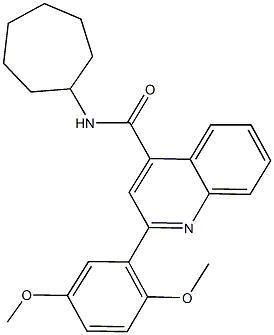 N-cycloheptyl-2-(2,5-dimethoxyphenyl)quinoline-4-carboxamide Struktur