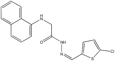 N'-[(5-chloro-2-thienyl)methylene]-2-(1-naphthylamino)acetohydrazide Struktur