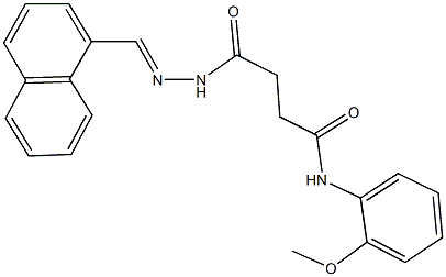 N-(2-methoxyphenyl)-4-[2-(1-naphthylmethylene)hydrazino]-4-oxobutanamide Struktur