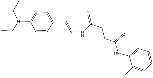 4-{2-[4-(diethylamino)benzylidene]hydrazino}-N-(2-iodophenyl)-4-oxobutanamide Struktur