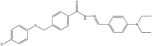 4-[(4-chlorophenoxy)methyl]-N'-[4-(diethylamino)benzylidene]benzohydrazide Struktur