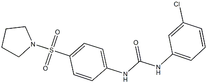 N-(3-chlorophenyl)-N'-[4-(1-pyrrolidinylsulfonyl)phenyl]urea Struktur