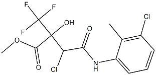 methyl 3-chloro-4-(3-chloro-2-methylanilino)-2-hydroxy-4-oxo-2-(trifluoromethyl)butanoate Struktur