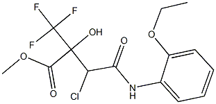 methyl 3-chloro-4-(2-ethoxyanilino)-2-hydroxy-4-oxo-2-(trifluoromethyl)butanoate Struktur