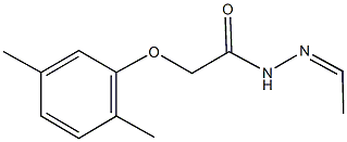 2-(2,5-dimethylphenoxy)-N'-ethylideneacetohydrazide Struktur