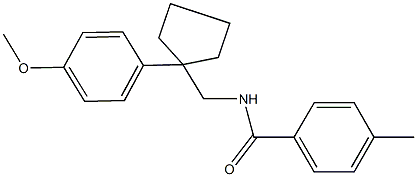 N-{[1-(4-methoxyphenyl)cyclopentyl]methyl}-4-methylbenzamide Struktur