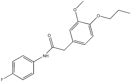 N-(4-fluorophenyl)-2-(3-methoxy-4-propoxyphenyl)acetamide Struktur