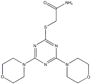 2-{[4,6-di(4-morpholinyl)-1,3,5-triazin-2-yl]sulfanyl}acetamide Struktur