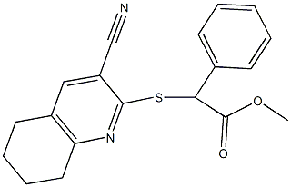 methyl [(3-cyano-5,6,7,8-tetrahydro-2-quinolinyl)sulfanyl](phenyl)acetate Struktur