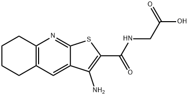 {[(3-amino-5,6,7,8-tetrahydrothieno[2,3-b]quinolin-2-yl)carbonyl]amino}acetic acid Struktur