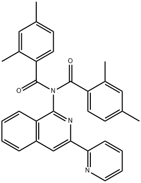 N-(2,4-dimethylbenzoyl)-2,4-dimethyl-N-[3-(2-pyridinyl)-1-isoquinolinyl]benzamide Struktur