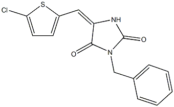 3-benzyl-5-[(5-chloro-2-thienyl)methylene]-2,4-imidazolidinedione Struktur