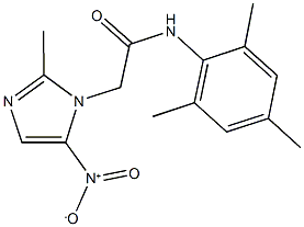 2-{5-nitro-2-methyl-1H-imidazol-1-yl}-N-mesitylacetamide Struktur