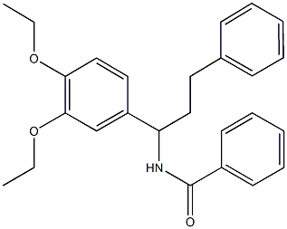 N-[1-(3,4-diethoxyphenyl)-3-phenylpropyl]benzamide Struktur