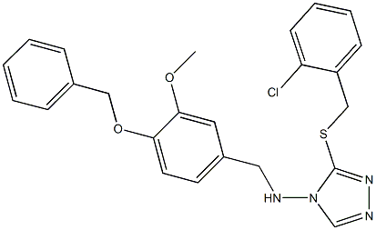 N-[4-(benzyloxy)-3-methoxybenzyl]-N-{3-[(2-chlorobenzyl)sulfanyl]-4H-1,2,4-triazol-4-yl}amine Struktur