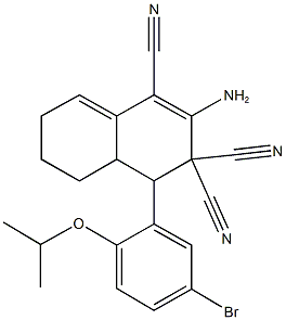 2-amino-4-(5-bromo-2-isopropoxyphenyl)-4a,5,6,7-tetrahydronaphthalene-1,3,3(4H)-tricarbonitrile Struktur