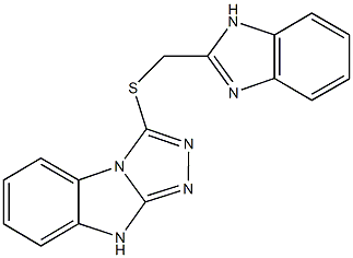 3-[(1H-benzimidazol-2-ylmethyl)sulfanyl]-9H-[1,2,4]triazolo[4,3-a]benzimidazole Struktur