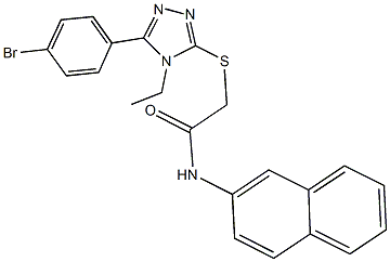 2-{[5-(4-bromophenyl)-4-ethyl-4H-1,2,4-triazol-3-yl]sulfanyl}-N-(2-naphthyl)acetamide Struktur