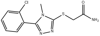 2-{[5-(2-chlorophenyl)-4-methyl-4H-1,2,4-triazol-3-yl]sulfanyl}acetamide Struktur