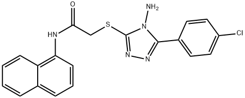 2-{[4-amino-5-(4-chlorophenyl)-4H-1,2,4-triazol-3-yl]sulfanyl}-N-(1-naphthyl)acetamide Struktur