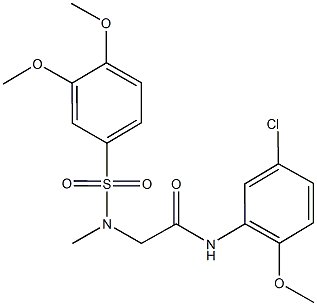 N-(5-chloro-2-methoxyphenyl)-2-[[(3,4-dimethoxyphenyl)sulfonyl](methyl)amino]acetamide Struktur