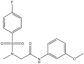 2-[[(4-fluorophenyl)sulfonyl](methyl)amino]-N-(3-methoxyphenyl)acetamide Struktur