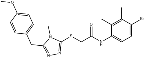 N-(4-bromo-2,3-dimethylphenyl)-2-{[5-(4-methoxybenzyl)-4-methyl-4H-1,2,4-triazol-3-yl]sulfanyl}acetamide Struktur