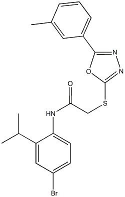 N-(4-bromo-2-isopropylphenyl)-2-{[5-(3-methylphenyl)-1,3,4-oxadiazol-2-yl]sulfanyl}acetamide Struktur