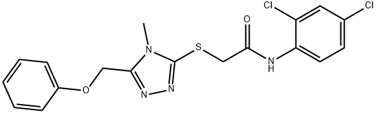 N-(2,4-dichlorophenyl)-2-{[4-methyl-5-(phenoxymethyl)-4H-1,2,4-triazol-3-yl]sulfanyl}acetamide Struktur