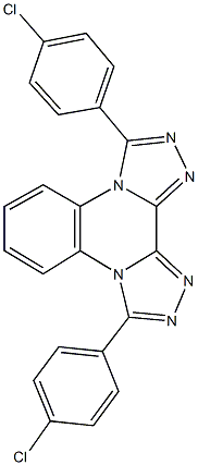 3,10-bis(4-chlorophenyl)di[1,2,4]triazolo[4,3-a:3,4-c]quinoxaline Struktur