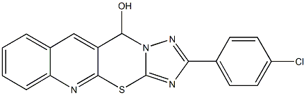 2-(4-chlorophenyl)-11H-[1,2,4]triazolo[5',1':2,3][1,3]thiazino[6,5-b]quinolin-11-ol Struktur